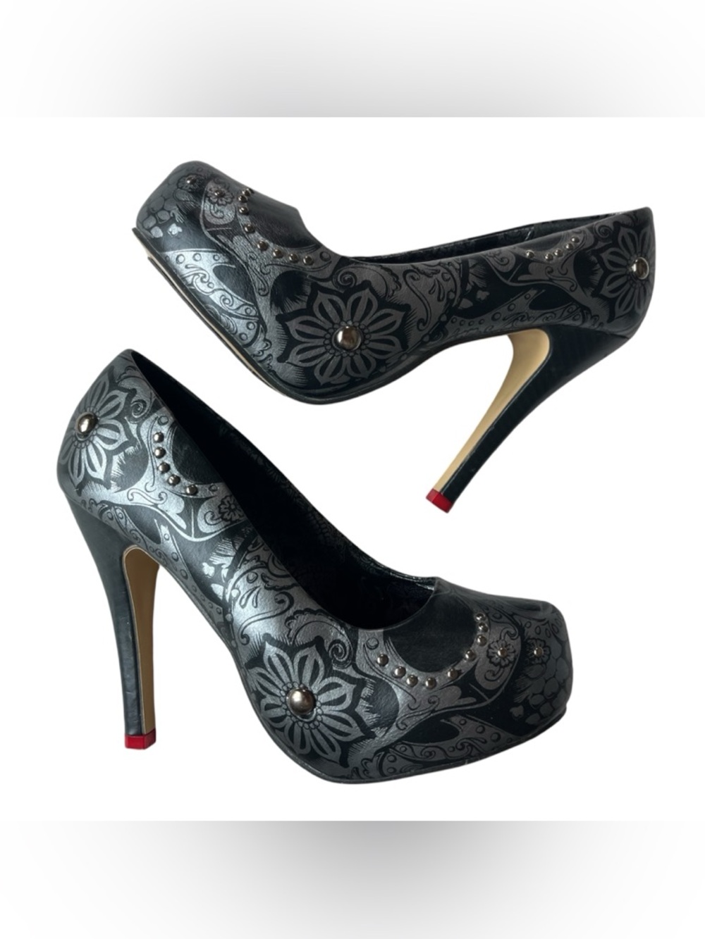 IRON FIST SWEET SKULL O MINE PLATFORM HEELS WOMENS 37 / 6.5 7